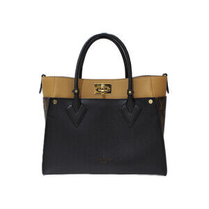 LOUIS VUITTON On My Side Grained Calf Leather Monogram Noir Handbag Strap